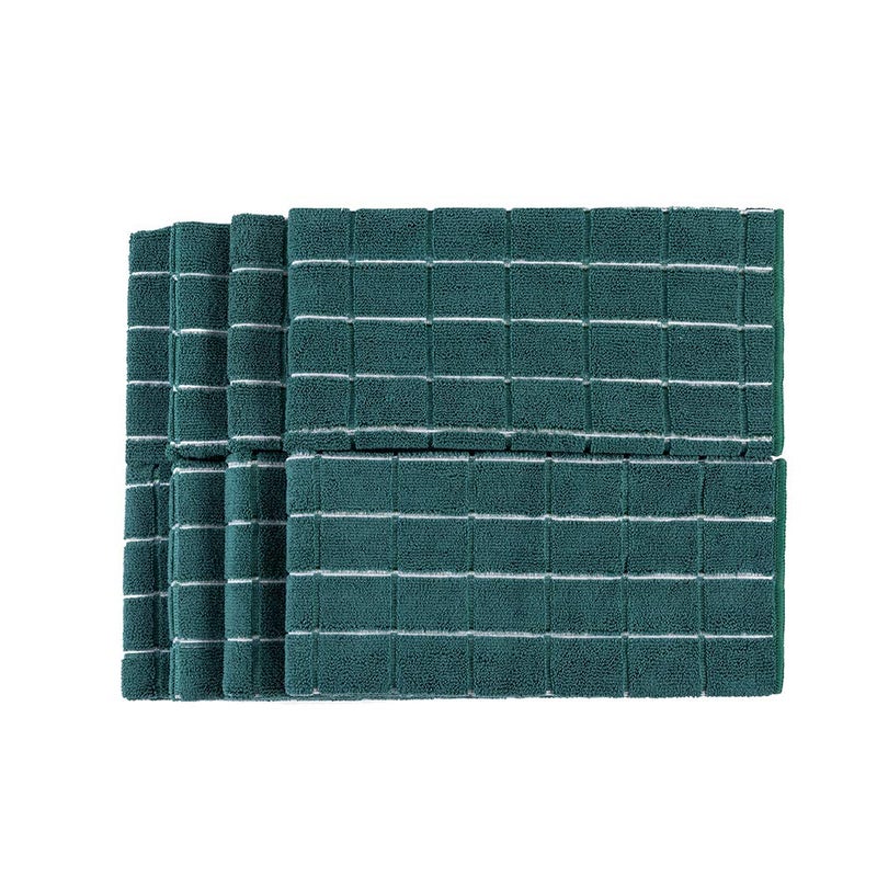 HYER KITCHEN Microfiber Dish Towels - Soft, Super Absorbent and Lint Free Kitchen Towels - 8 Pack (Lattice Designed Green Colors) - 26 x 18 Inch (Dark Green) - Image 2